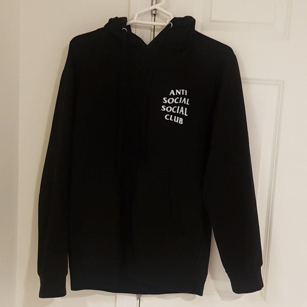 Anti social social club black hoodie ASSC